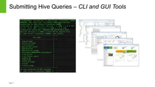 Page11
Submitting Hive Queries – CLI and GUI Tools
 