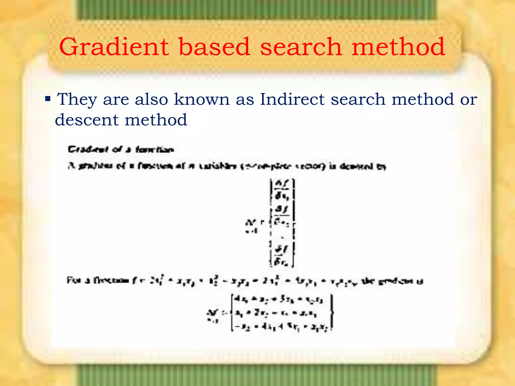 Gradient search cauchy method ppt