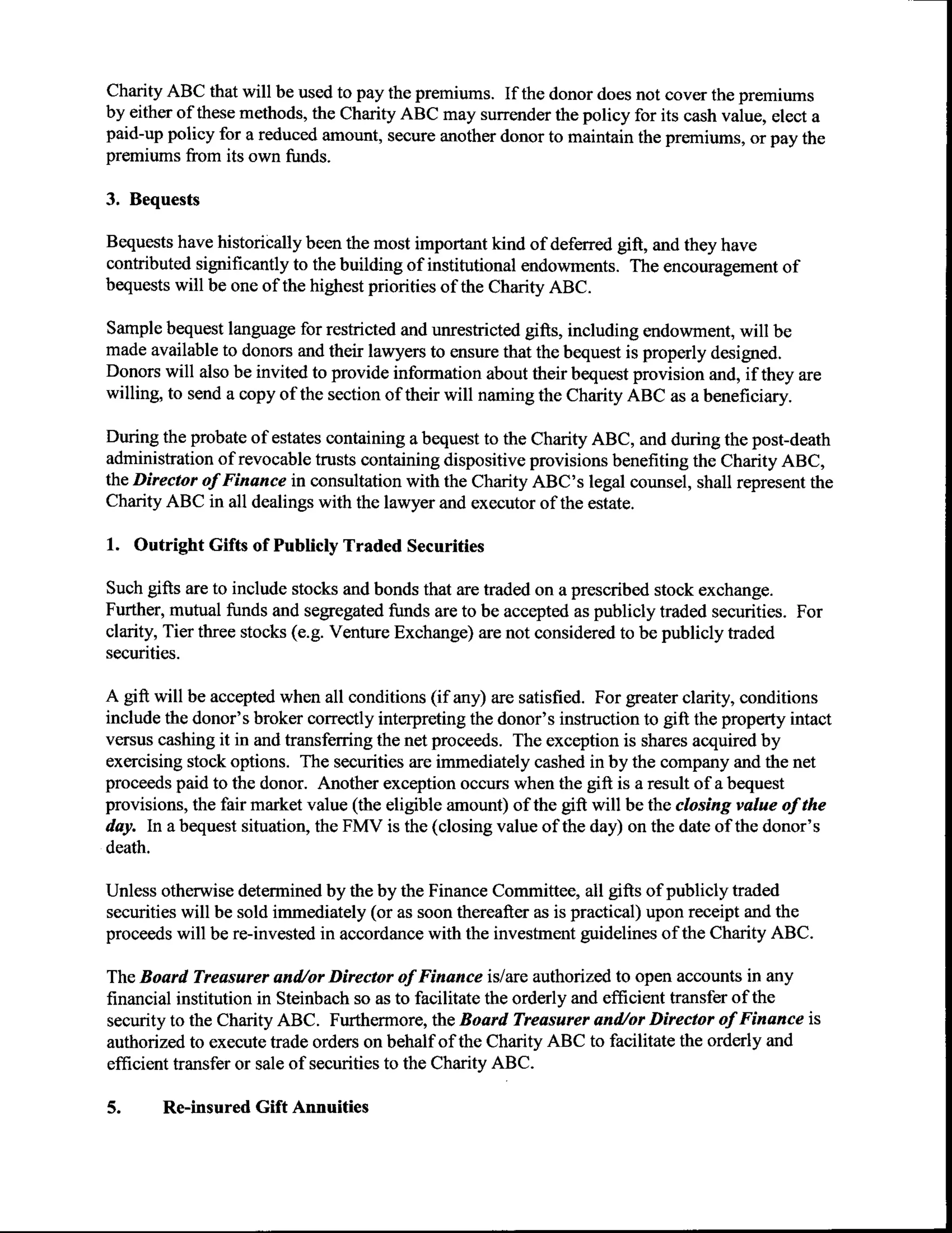 Reference Material for The Evolution of a Planned Giving Program Webinar