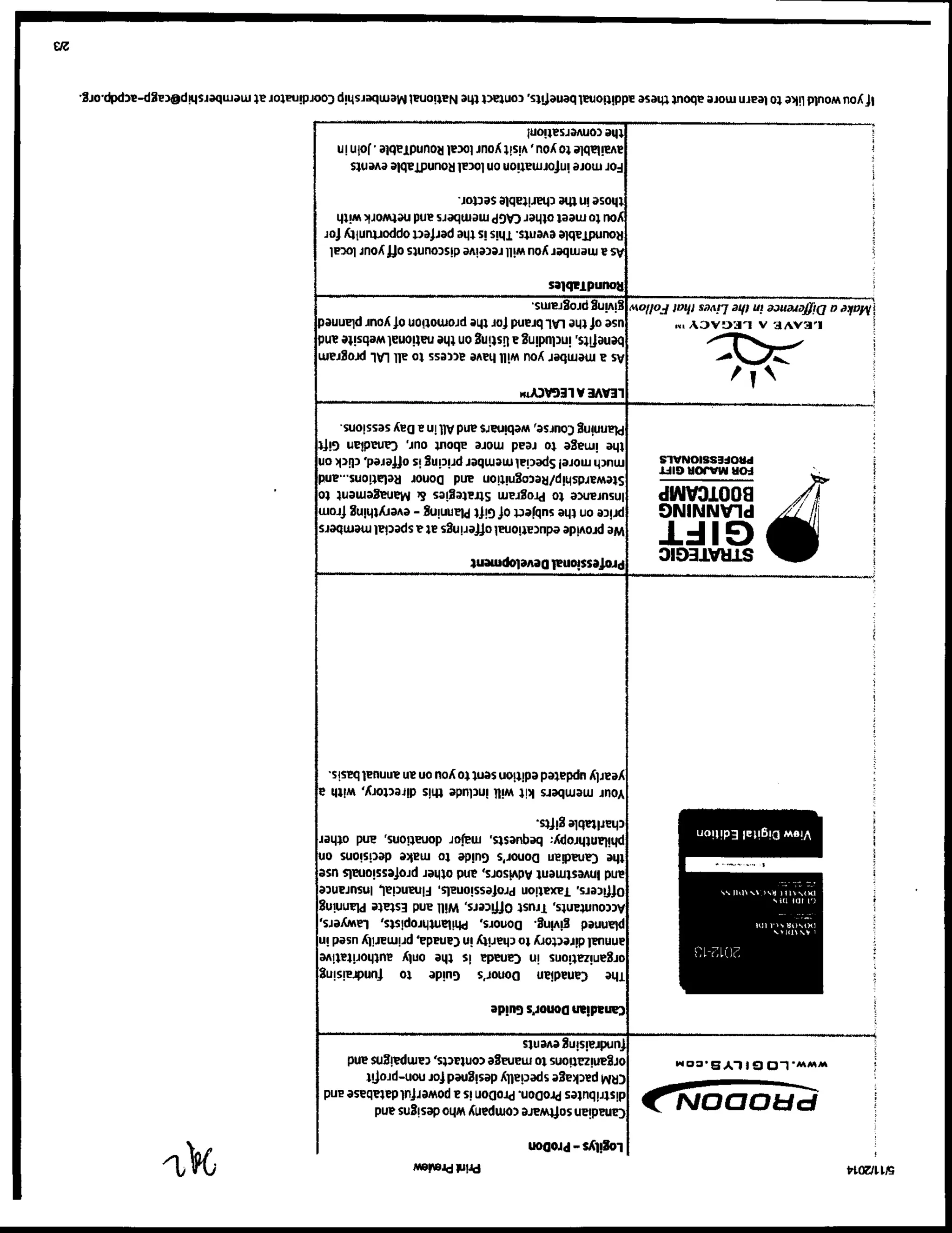 Reference Material for The Evolution of a Planned Giving Program Webinar