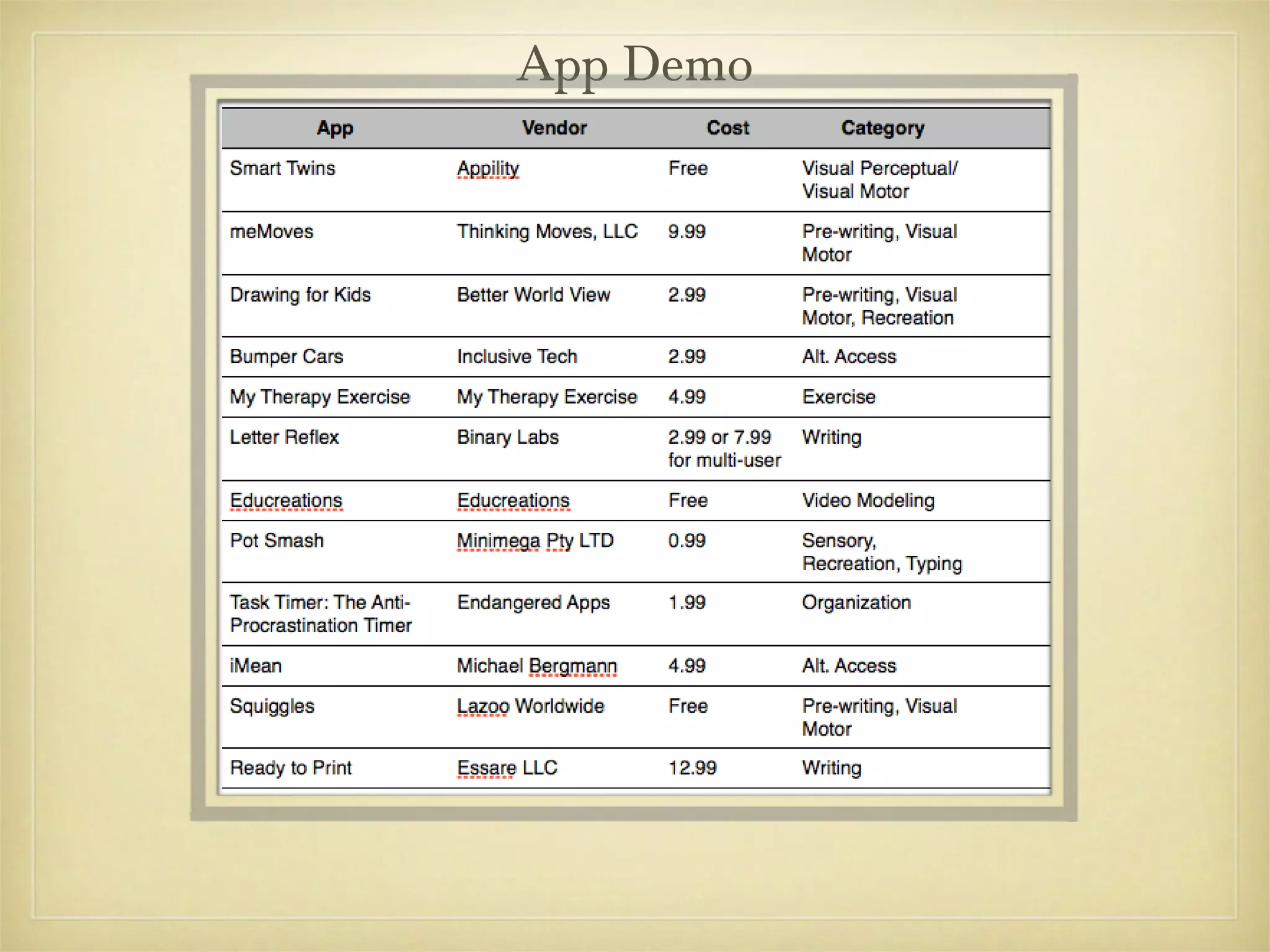 App Demo
 