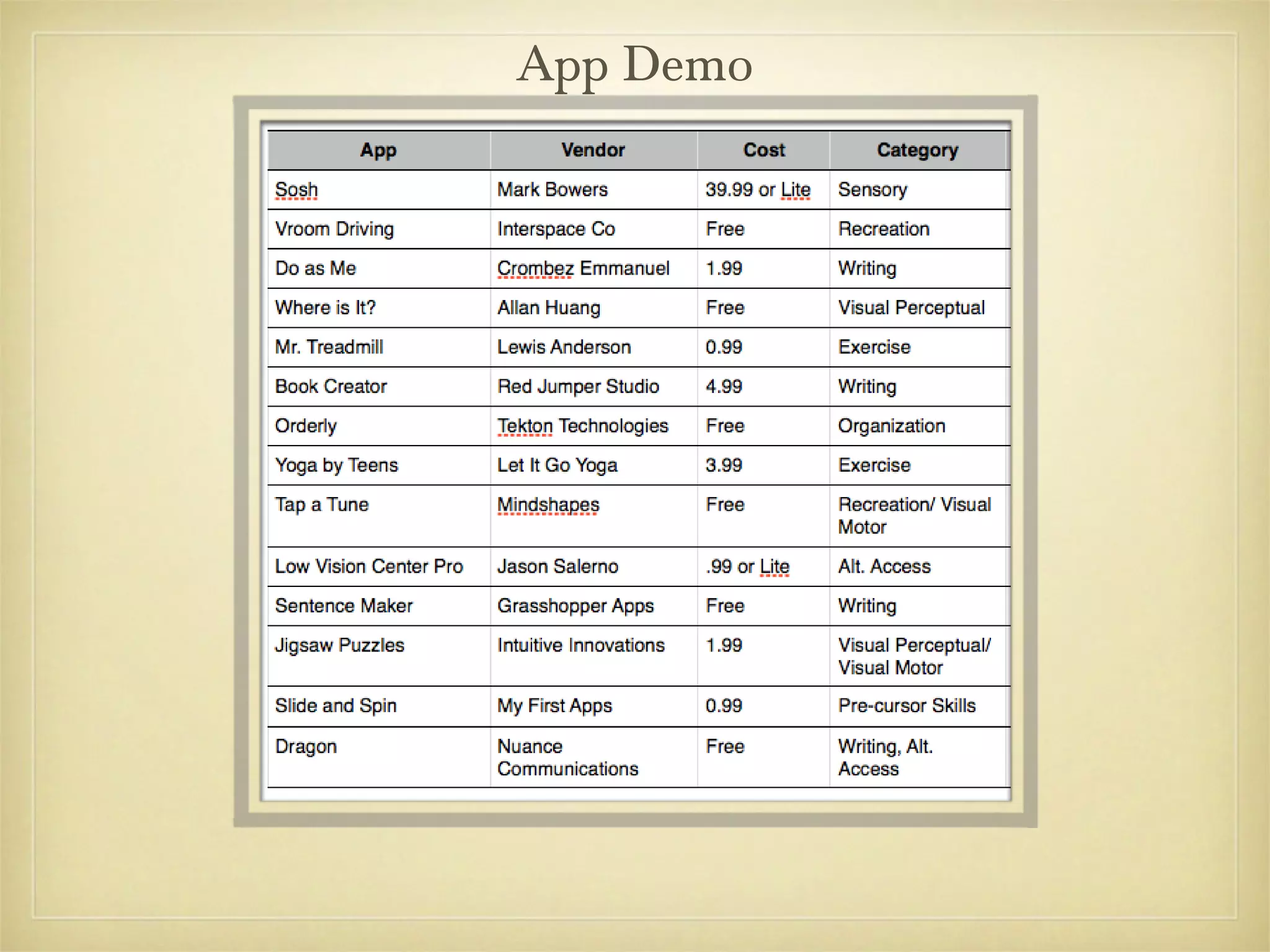App Demo
 
