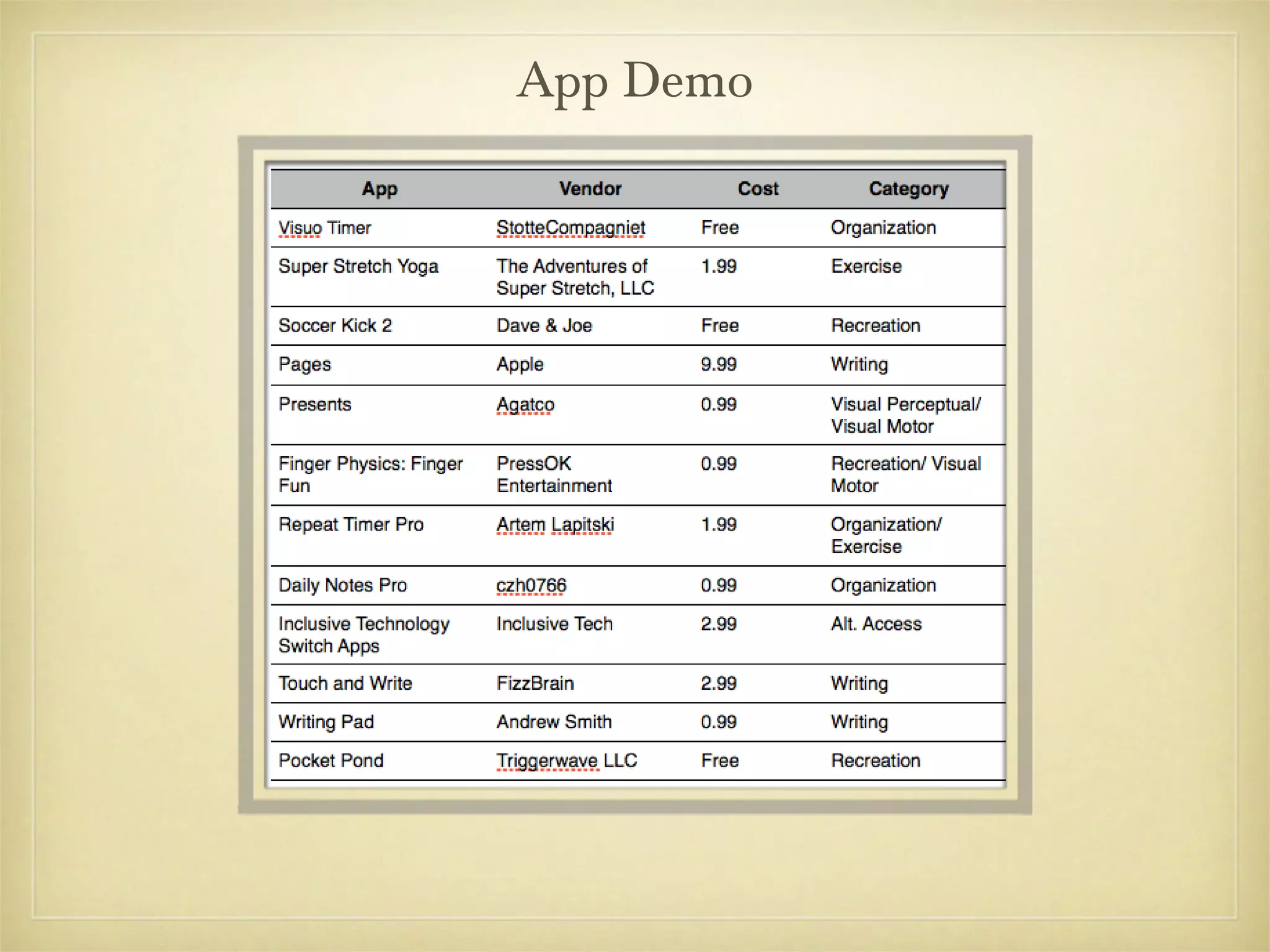App Demo
 