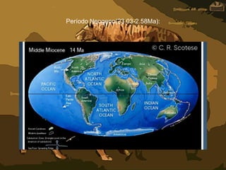 Período Neogeno(23.03-2.58Ma):
 