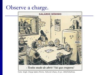 O desempregoTrabalhoÉ um direito de todos.Mas existe um grande número de pessoas desempregadas.Atualmente, há milhões de pessoas nessa situação no Brasil e no mundo.As causas do desemprego são várias e, muitas vezes, estão interligadas, ou seja, uma situação acaba determinando outra.