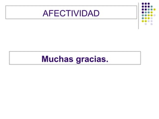 AFECTIVIDAD




Muchas gracias.
 