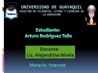 UNIVERSIDAD DE GUAYAQUIL
FACULTAD DE FILOSOFÍA, LETRAS Y CIENCIAS DE
               LA EDUCACIÓN
 