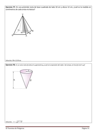 Ejercicios pitagoras