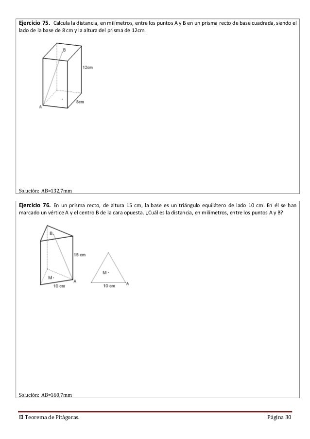 Ejercicios Pitagoras