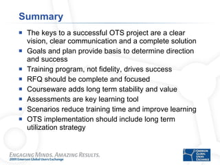 OTS - Everything you wanted to know but didn't ask | PPT