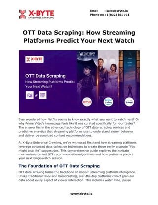 Pause Method Pdf OTT Data Scraping: How Streaming Platforms Predict Your Next Watch | PDF