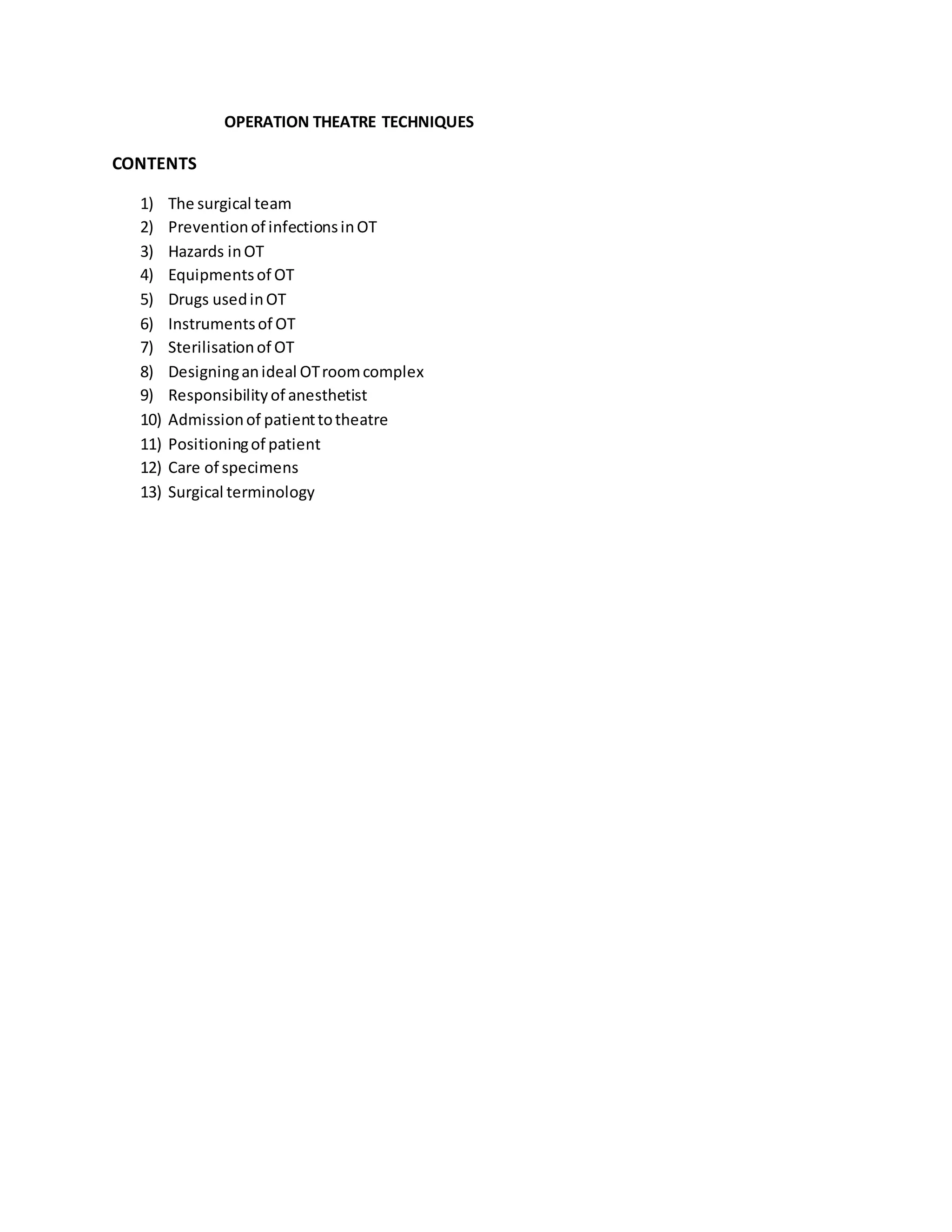 Ot techniques | DOCX