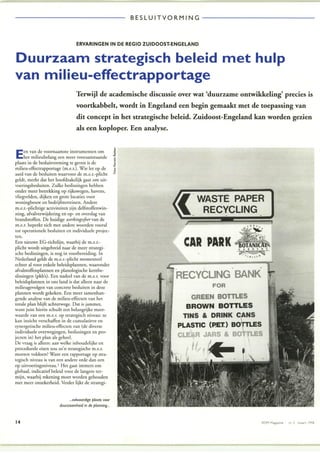 Artikel in ROM Magazine maart 1998 SEA in UK (strategische m.e.r. in Engeland)
