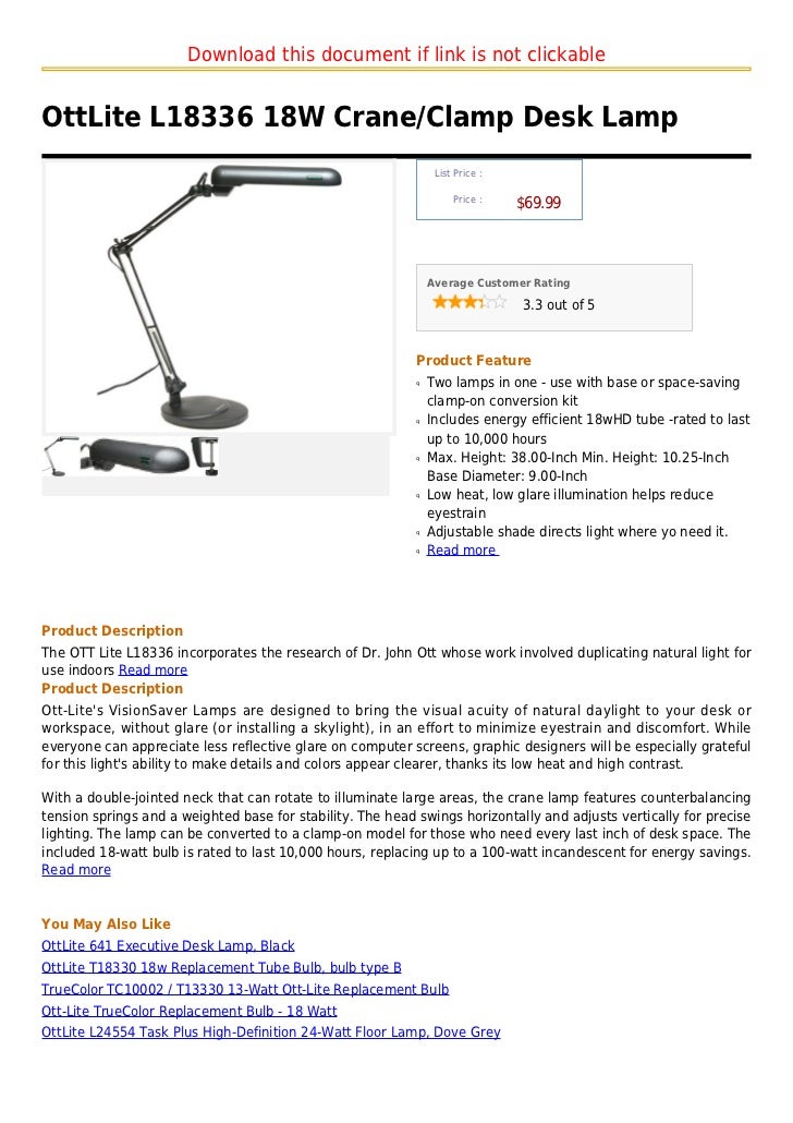 ottlite truecolor task lamp
