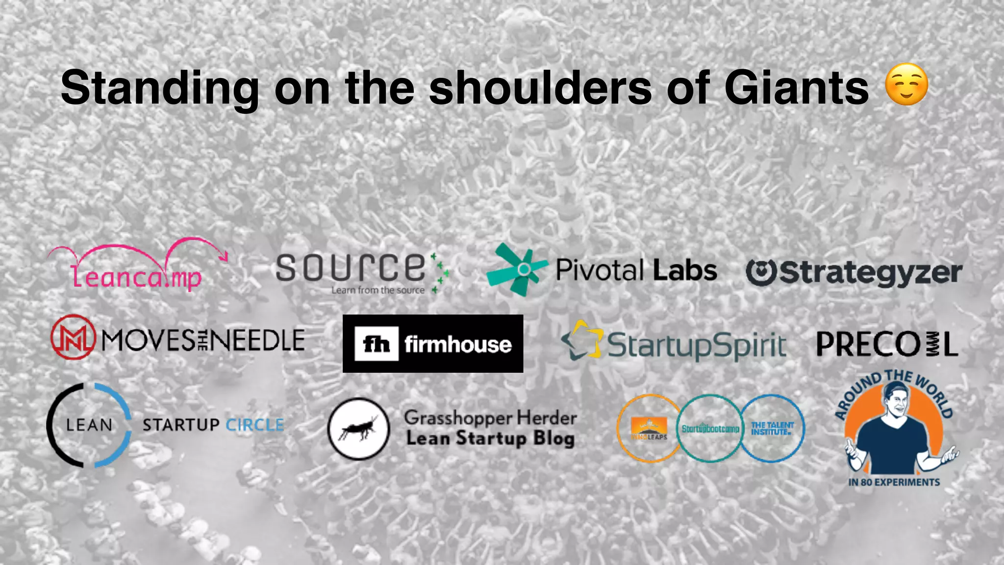 Standing on the shoulders of Giants ☺
 