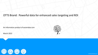 oxford-partnership.com
OTTS Brand: Powerful data for enhanced sales targeting and ROI
An information product of easierdata.com
March 2015
 