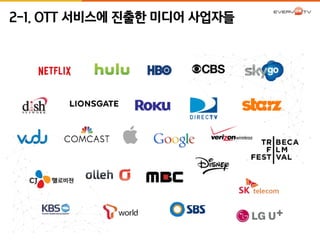 2-1. OTT 서비스에 진출한 미디어 사업자들 
 