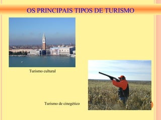 Turismo cultural Turismo de cinegético OS PRINCIPAIS TIPOS DE TURISMO 