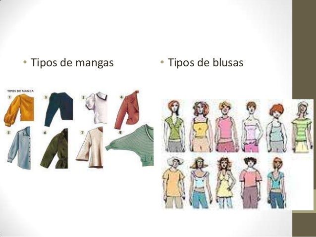 diferentes tipos de blusas y sus nombres