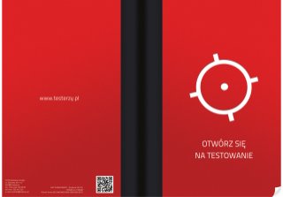 Otwórz się na testowanie - folder reklamowy szkoleń i konsultacji testerzy.pl 2012 / 2103