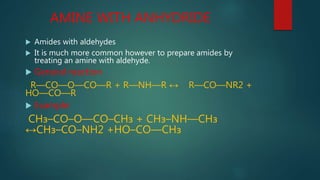 Amides and amines presentation. | PPTX