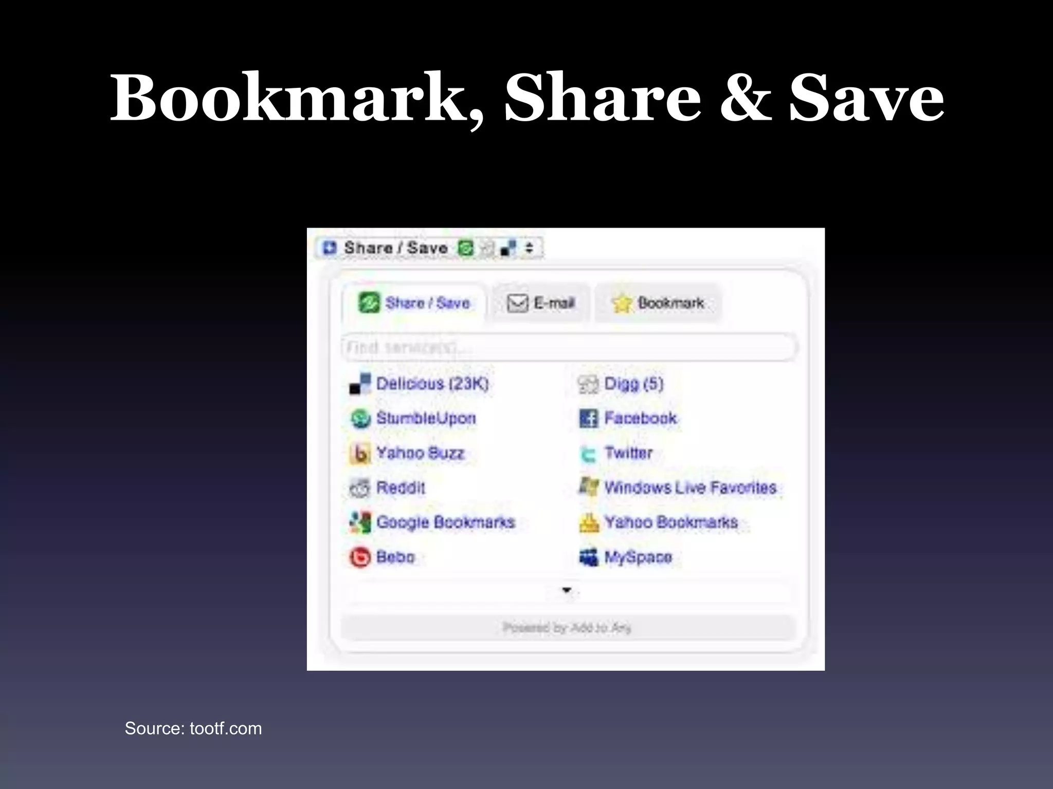 Bookmark, Share & SaveSource: tootf.com