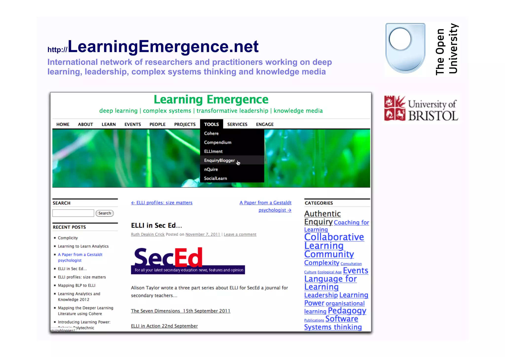 LearningEmergence.net
http://
International network of researchers and practitioners working on deep
learning, leadership, complex systems thinking and knowledge media




                                                                         35
 