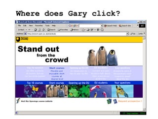 Where does Gary click?
 