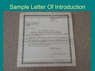 Sample Letter Of Introduction
 