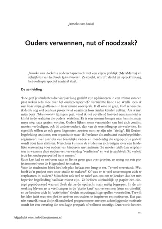 Janneke van Bockel




       Ouders verwennen, nut of noodzaak?


         Janneke van Bockel is ouderschapscoach met een...