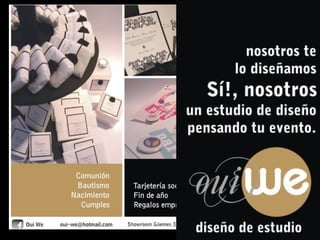Oui we , invitaciones de Quince y Casamientos, accesorios para eventos.