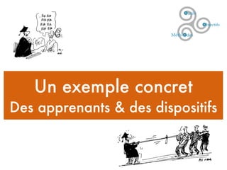 Un exemple concret
Des apprenants & des dispositifs
 