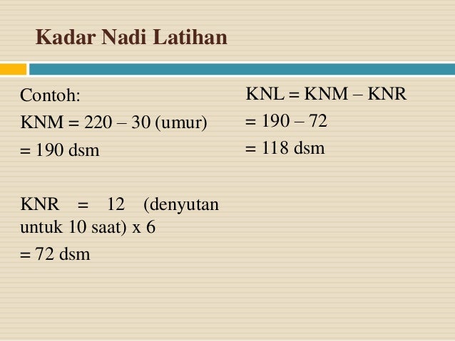 purata denyutan jantung dalam keadaan rehat