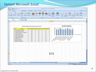 Sampel Microsoft Excel 
Copyright © Open University Malaysia (OUM) 
6 
 