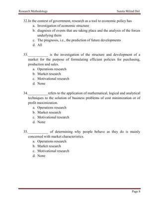Unit Number 1 - Introduction to Research | PDF