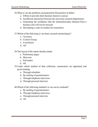 Unit Number 1 - Introduction to Research | PDF