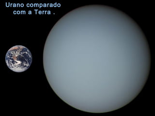 Urano comparado
com a Terra .
 