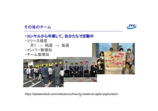 73
https://speakerdeck.com/matsukurou/how-to-create-an-agile-organization
 