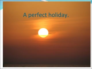 A perfect holiday. 