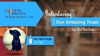 Introducing
Our Amazing Team
Some Real Time Snaps...
Our Dark Knight
Sir Tiger
 