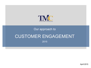 Our approach to
CUSTOMER ENGAGEMENT
2015
April 2015
 