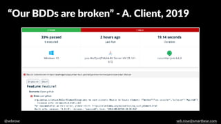 "Our BDDs are broken!"   Lean Agile Exchange 2020 Slide 3