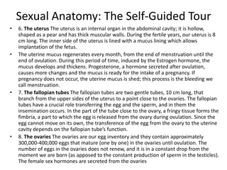 Sexual Anatomy: The Self-Guided Tour<br />6. The uterus The uterus is an internal organ in the abdominal cavity; it is hol...