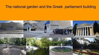 The national garden and the Greek parliament building
 