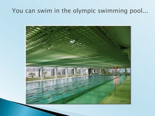 You can swim in the olympicswimming pool...