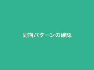 同期パターンの確認
 