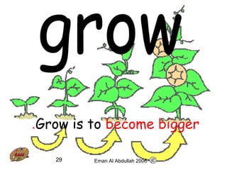 29
Grow is to become bigger.
Eman Al Abdullah 2006
 