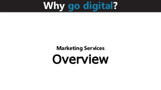 Why go digital?
Marketing Services
Overview
 