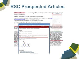 RSC Prospected Articles
 