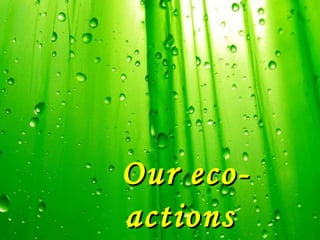 Our eco-actions  